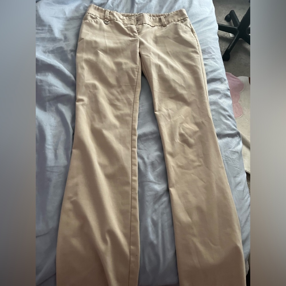 Beige New York & Company Bootcut Pants